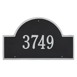 Arch Marker Address Plaque with a Black & Silver Finish, Estate Wall Mount with One Line of Text