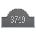 Arch Marker Address Plaque with a Pewter & Silver Finish, Estate Wall Mount with One Line of Text