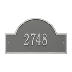 Arch Marker Address Plaque with a Pewter & Silver Finish, Standard Wall Mount with One Line of Text