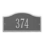 Rolling Hills Address Plaque with a Pewter & Silver Mini Wall Mount with One Line of Text