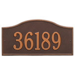 Rolling Hills Address Plaque with a Antique Copper Grand Wall Mount with One Line of Text