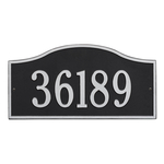 Rolling Hills Address Plaque with a Black & Silver Grand Wall Mount with One Line of Text