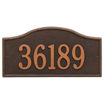 Rolling Hills Address Plaque with a Oil Rubbed Bronze Grand Wall Mount with One Line of Text
