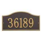 Rolling Hills Address Plaque with a Bronze & Gold Grand Wall Mount with One Line of Text