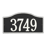 Rolling Hills Address Plaque with a Black & White Finish, Standard Wall Mount with One Line of Text