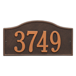 Rolling Hills Address Plaque with a Oil Rubbed Bronze Finish, Standard Wall Mount with One Line of Text