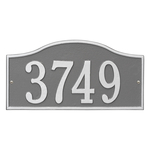 Rolling Hills Address Plaque with a Pewter & Silver Finish, Standard Wall Mount with One Line of Text
