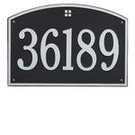 Cape Charles Address Plaque with a Black & Silver Finish, Estate Wall Mount with One Line of Text