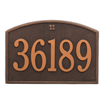 Cape Charles Address Plaque with a Oil Rubbed Bronze Finish, Estate Wall Mount with One Line of Text
