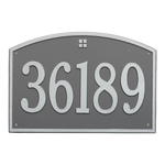 Cape Charles Address Plaque with a Pewter & Silver Finish, Estate Wall Mount with One Line of Text