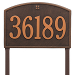 Cape Charles Address Plaque with a Oil Rubbed Bronze Finish, Estate Lawn Size with One Line of Text