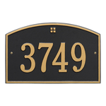 Cape Charles Address Plaque with a Black & Gold Finish, Standard Wall Mount with One Line of Text