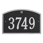 Cape Charles Address Plaque with a Black & Silver Finish, Standard Wall Mount with One Line of Text