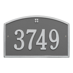 Cape Charles Address Plaque with a Pewter & Silver Finish, Standard Wall Mount with One Line of Text