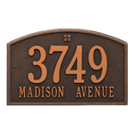 Cape Charles Address Plaque with a Oil Rubbed Bronze Finish, Standard Wall Mount with Two Lines of Text