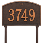 Cape Charles Address Plaque with a Oil Rubbed Bronze Finish, Standard Lawn Size with One Line of Text