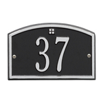 Cape Charles Address Plaque with a Black & Silver Finish Petite Wall Mount Size with One Line of Text