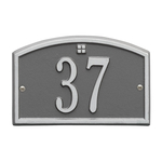 Cape Charles Address Plaque with a Pewter & Silver Finish Petite Wall Mount Size with One Line of Text