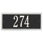 Hartford Address Plaque with a Black & White Finish Mini Wall Mount Size with One Line of Text