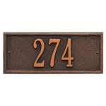 Hartford Address Plaque with a Oil Rubbed Bronze Finish Mini Wall Mount Size with One Line of Text