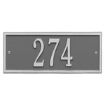 Hartford Address Plaque with a Pewter & Silver Finish Mini Wall Mount Size with One Line of Text