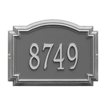 Williamsburg Address Plaque with a Pewter & Silver Finish, Standard Wall Mount with One Line of Text