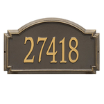 Williamsburg Address Plaque with a Bronze & Gold Finish, Estate Wall Mount with One Line of Text