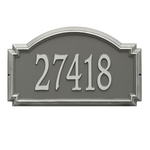 Williamsburg Address Plaque with a Pewter & Silver Finish, Estate Wall Mount with One Line of Text