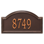Providence Arch Address Plaque with a Antique Copper Finish, Standard Wall Mount with One Line of Text
