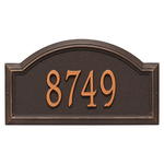 Providence Arch Address Plaque with a Oil Rubbed Bronze Finish, Standard Wall Mount with One Line of Text