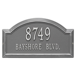Providence Arch Address Plaque with a Pewter & Silver Finish, Standard Wall Mount with Two Lines of Text