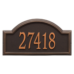 Providence Arch Address Plaque with a Oil Rubbed Bronze Finish, Finish, Estate Wall Mount with One Line of Text