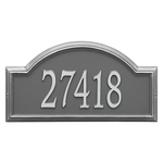 Providence Arch Address Plaque with a Pewter & Silver Finish, Finish, Estate Wall Mount with One Line of Text