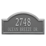 Providence Arch Address Plaque with a Pewter & Silver Finish, Finish, Estate Wall Mount with Two Lines of Text