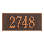 Hartford Address Plaque with a Antique Copper Finish, Standard Wall Mount with One Line of Text