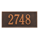 Hartford Address Plaque with a Oil Rubbed Bronze Finish, Standard Wall Mount with One Line of Text