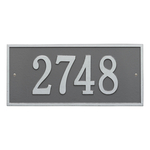 Hartford Address Plaque with a Pewter & Silver Finish, Standard Wall Mount with One Line of Text