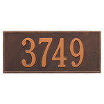 Hartford Address Plaque with a Antique Copper Finish, Estate Wall Mount with One Line of Text