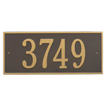 Hartford Address Plaque with a Bronze & Gold Finish, Estate Wall Mount with One Line of Text