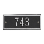 Hartford Address Plaque with a Black & Silver Petite Wall Mount with One Line of Text