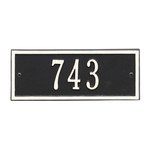 Hartford Address Plaque with a Black & White Petite Wall Mount with One Line of Text