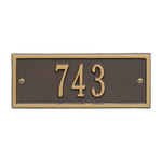 Hartford Address Plaque with a Bronze & Gold Petite Wall Mount with One Line of Text