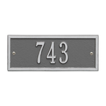 Hartford Address Plaque with a Pewter & Silver Petite Wall Mount with One Line of Text