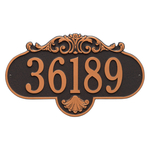 Rochelle Address Plaque with a Oil Rubbed Bronze Grande Wall Mount with One Line of Text