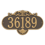 Rochelle Address Plaque with a Bronze & Gold Grande Wall Mount with One Line of Text