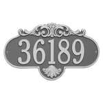 Rochelle Address Plaque with a Pewter & Silver Grande Wall Mount with One Line of Text