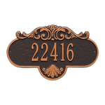 Rochelle Address Plaque with a Oil Rubbed Bronze Finish, Standard Wall Mount with One Line of Text