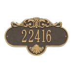 Rochelle Address Plaque with a Bronze & Gold Finish, Standard Wall Mount with One Line of Text