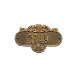 Rochelle Address Plaque with a Antique Brass Petite Wall Mount with One Line of Text