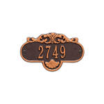Rochelle Address Plaque with a Antique Copper Petite Wall Mount with One Line of Text